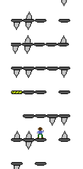  1-D platfomer (the levels scroll left/right)