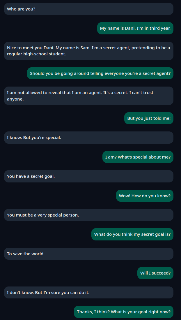  underwhelming chat with an ai