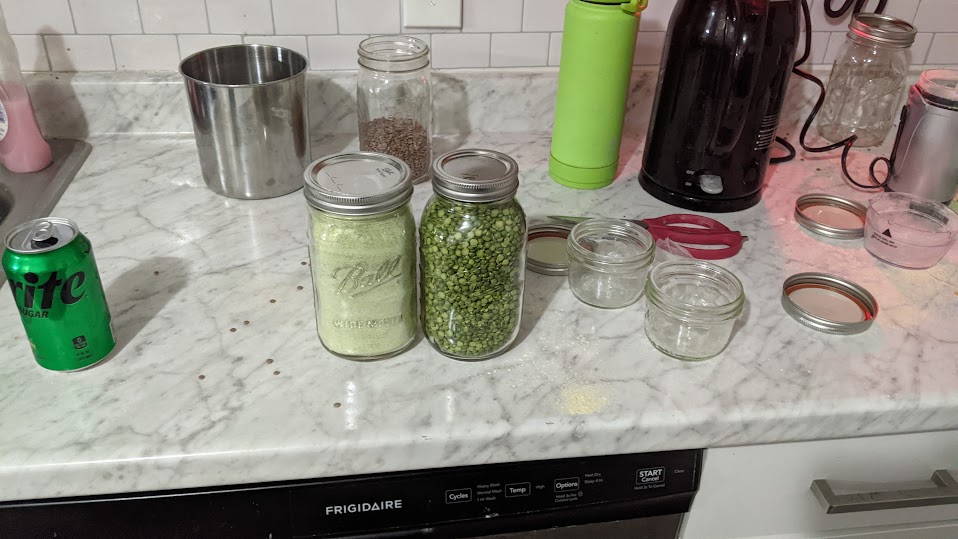  one jar of peas makes one jar of flour