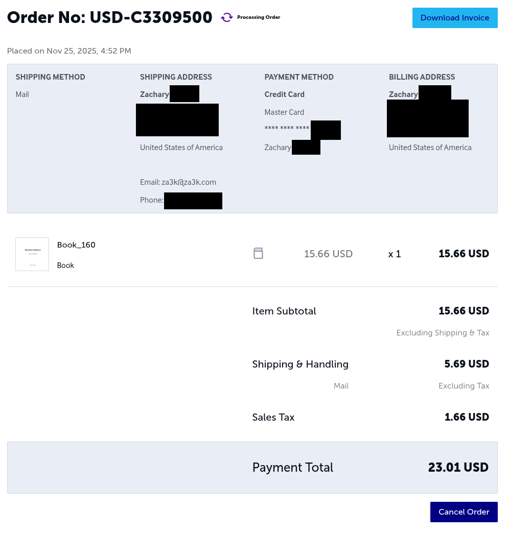  This book was ordered by a computer with no human interaction.